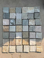 Dalles de pavage en pierre naturelle de granit noir gris, coupe flamme, pour extérieur, allée, avec treillis