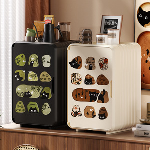 منظم تخزين الأكواب بالجملة مع رف قابل للتعديل وسعة كبيرة وصينية تصريف مغطاة، رف تخزين أكواب الشاي والقهوة من البولي ستايرين - Product Image 2