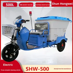 Véhicule de nettoyage à trois roues électrique 500L véhicule de transfert de déchets à énergie nouvelle ouverte 48v <span class=keywords><strong>petit</strong></span> déchet multifonctionnel - Product Image 4