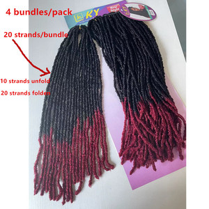 <span class=keywords><strong>Cheveux</strong></span> de Tressage au Crochet Ghana Locs Sister Synthétiques Épais Doux Premium 80 Brins Un Paquet Tête Complète 20 Pouces - Product Image 6