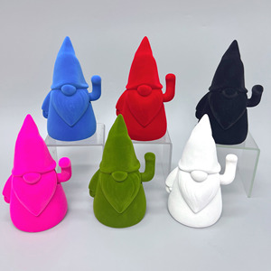 Estátua Personalizada de Papai Noel com Mão Acenando, Figuras de Natal em Estilo Cartoon, Escultura de Gato da Sorte para Decoração de Mesa - Product Image 1