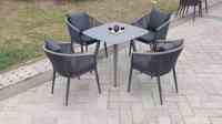 Ensemble de meubles de loisirs confortables à dossier haut Patio rotin osier salle à manger chaise de jardin