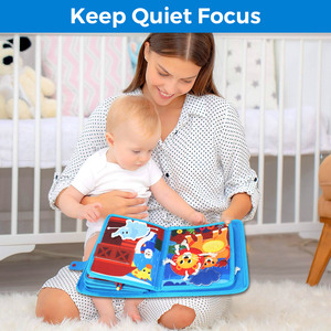 Nouveaux jouets éducatifs Montessori : Livre sensoriel en feutre Arche de Noé, Tableau d'activités en tissu doux pour tout-petits, Livre d'éveil pour développer les compétences de base - Product Image 6