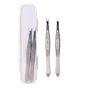 Pinzas para Cejas LMLTOP de Acero Inoxidable con Punta Inclinada y Agarre Antideslizante para una Depilación Precisa - Product Image 3