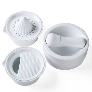 Set Mortaio e Pestello in Ceramica Bianca, Spremiagrumi per Erbe e Agrumi, <span class=keywords><strong>Mortier</strong></span> Avec Plion - Product Image 1