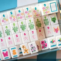Set Mahjong Musim Semi - Ubin Mahjong Amerika yang Cerah dan Menyenangkan dengan Desain Bunga dan Bambu, 160 Pcs untuk Permainan Berkumpul di Dalam Ruangan