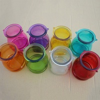 Zakka Botol Gantung Kaca Warna-warni Segar, Wadah Hidroponik Kecil, Vas Lilin, Pot Bunga, Ramah Lingkungan untuk Natal