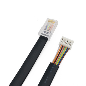 Câble d'extension <span class=keywords><strong>RJ45</strong></span> 8P8C vers connecteur IDC 8 broches UL20251 8 conducteurs, faisceau de câblage DIY, OEM, 250 mm de <span class=keywords><strong>long</strong></span> - Product Image 2