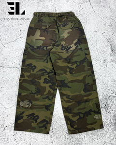 LARSUR Custom Factory Sun Faded Cotton Ripstop Nylon Twill Camo <strong>Cargo</strong> <strong>Pants</strong> Baggy Straight Tactical Skate <strong>Camouflage</strong> <strong>Pant</strong> Men - Product Image 4