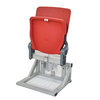 Chaise de stade latérale en PP avec support en aluminium moulé, résistante aux UV, ignifuge en option, pour gradins