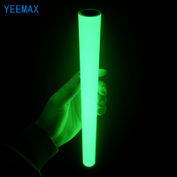 YEEMAX 1.24M*45.7M Película Luminiscente Amarillo-Verde Imprimible con Eco Solvente, PVC/PET Irrompible, Brilla en la Oscuridad, para Señales de Salida, 8 Años de Duración