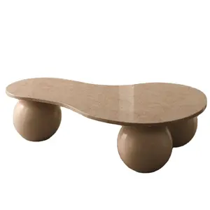 Factory Price Nordic Coffeet Table Modern Living Room Furniture Side Antique Travertine Marble Coffee Table