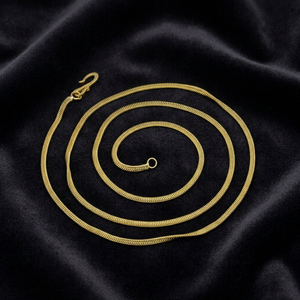 Cadena de Latón con Diseño de Serpiente Chapada en Oro de 14K, 18K, 24K al por Mayor, Cadenas de Moda, Collares con Estilo de Eslabones de Serpiente - Product Image 5