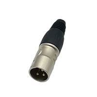 Adaptateur audio XLR mâle SWIELER plaqué nickel, prise OFC noire pour microphone, mélangeur, haut-parleur, prise DMX 3 broches, connecteur micro