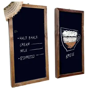 कॉफी की दुकानों और बार चुंबकीय रेट्रो शैली मेनू लकड़ी के फ्रेम ब्लैकबोर्ड