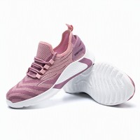 Bottes de sécurité sportives AIMVVSEC pour femmes, à embout d'acier, imperméables, semelle intermédiaire en PU rose, pour usage en usine et sur chantier, printemps/été/automne