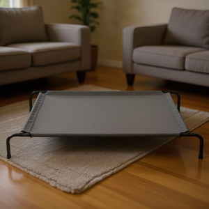 Cuccia Rialzata per Cani Grigia 50 X 31 Pollici, Letto Rettangolare in Nylon per Animali Domestici, per Interni, Tutte le Stagioni - Product Image 2