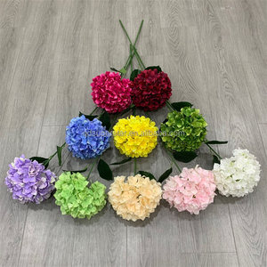 B-089 vendita diretta all'ingrosso 70cm di seta ortensia lungo stelo ramo ortensia fiori fiori fiori matrimonio bianco ortensia - Product Image 1