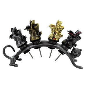 Bouchon de bouteille aérateur en métal durable YH3667, motif tête de loup de dessin animé, pour vin rouge/whisky, décoration unique pour cuisine, bar et maison - Product Image 1