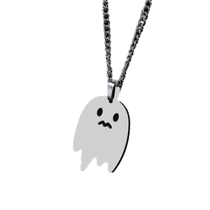 Collana Girocollo Unisex in Acciaio Inossidabile con Ciondolo a Plettro Dorato Trendy Ghost Bc Nameless Ghoul Cosplay, Accessori Gioielli - Product Image 1