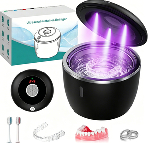 Nettoyeur ultrasonique portable 45 kHz 200 ml alimenté par USB pour appareils dentaires, aligneurs et prothèses, petit format, nettoyage de capsules dentaires, usage domestique, direct usine - Product Image 2