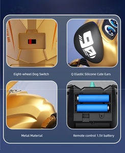 <span class=keywords><strong>Robot</strong></span> <span class=keywords><strong>chien</strong></span> télécommandé KK 360 degrés avec montre gestuelle, lumières, musique, fréquence 2,4 GHz, câble USB inclus - Product Image 4