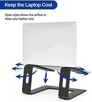 Support portable ergonomique en aluminium pour ordinateur portable, support de table compatible avec les ordinateurs portables de 10 à 15,6 pouces, en métal détachable