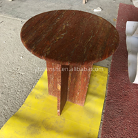 Table en marbre travertin de haute qualité et à prix raisonnable pour le jardin, l'intérieur et l'extérieur, design tendance, ronde, pour le café et le thé