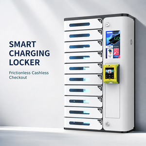 Y2 Power AMI - Casier de recharge pour téléphones portables à 10 emplacements avec station de recharge PD 20W compatible carte de crédit - Armoire sécurisée pour la recharge de téléphones - Product Image 1