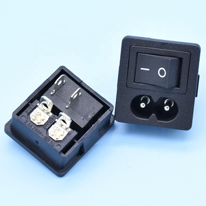 Fuente de alimentación para dispositivos industriales, interruptor de enchufe con indicador LED, interruptor basculante de iluminación, dos en uno, CA 2.5A 250V - Product Image 5