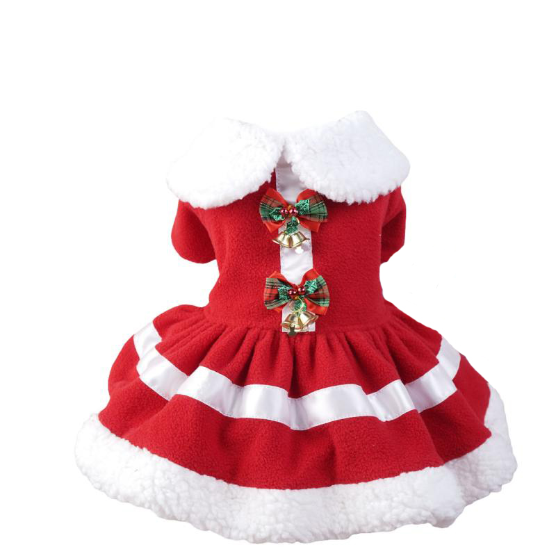 Classic Winter Christmas Dress for Chihuahua French Bulldog and  Poodle-Solid Pattern Corduroy Polyester Material by Ximengpet| Alibaba.com