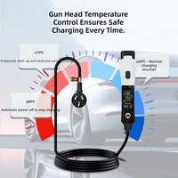 Nouveau chargeur portable EV 16A GBT avec réglage de la puissance à une touche à 4 vitesses, câble de 5 m, étanche IP55 pour le camping