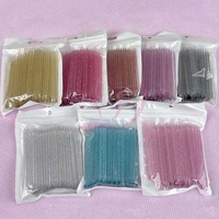 100 pièces de bâtonnets réutilisables à paillettes de cristal, outil de nail art double extrémité, repousse-cuticules et dissolvant, baguette de manucure pour points acryliques et diamants