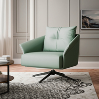Chaise pivotante légère unique de style italien Design décontracté de luxe pour le salon de conférence de négociation de bureau pour les hôtels en PU