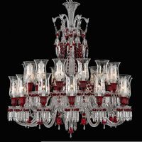 Lustre personnalisé Villa Led Maria Theresa Plafonniers Hauts Éclairage Grands Lustres Moderne de Luxe en Verre de Murano en Cristal
