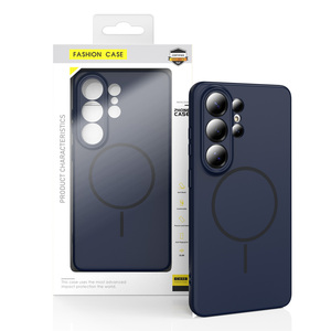 Coque de téléphone douce au toucher pour <span class=keywords><strong>Samsung</strong></span> Galaxy S26 Ultra S25, chargement magnétique sans fil, finition mate dépolie, découpe précise, bleue - Product Image 1