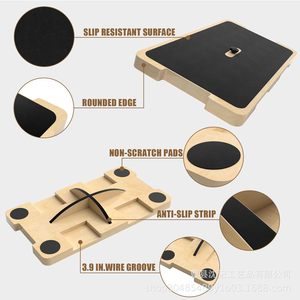 Memory Wooden Resistance Board Balance Trainer Non-Slip Gym Equipment For Balance <b>Training</b> And <b>Strength</b> Exercise - Product Image 4