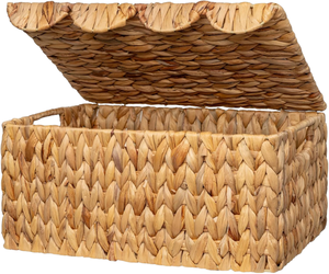 Boîte à mouchoirs artisanale en jacinthe d'eau, style artisanal, faite à la main, directement de l'usine, paniers de rangement en osier pour cuisine, chambre et bureau - Product Image 1