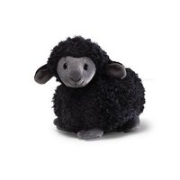 Jouets en peluche en mouton noir doux, poupée en agneau rembourrée
