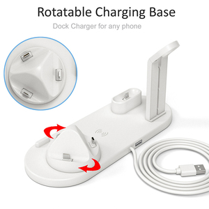 4 in 1 Wireless Charger Watch Charger <strong>Dock</strong> for Iphone Charging Station <strong>USBC</strong> Stand Fast Charging Suitable for Iphone 11 12 Pro - Product Image 5