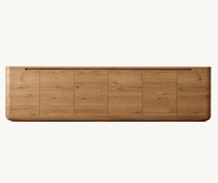 Nouvelle console multimédia de luxe pour salon, meuble TV en bois de chêne massif, tables de console multimédia