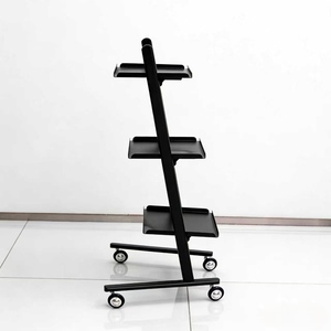 รถเข็นสเตนเลสสตีลแบบพับได้สำหรับร้านเสริมสวย ดีไซน์ทันสมัย ล้อ 4 ล้อ เคลื่อนย้ายง่าย แข็งแรง ทนทาน เหมาะสำหรับร้านทำผม ยืดผม และทำสีผม - Product Image 6