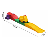 Bon marché, rose, coloré, toboggan de jardin en plastique pour bébé, petite place simple, toboggan sur des mini montagnes russes pour tout-petits à vendre