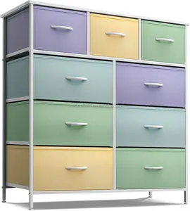 OEM.ODM kumaş depolama kulesi 9 çekmeceli dresser mobilya yatak odası için saklama dolabı kule ünitesi