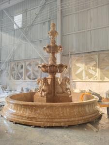 <span class=keywords><strong>Fontaine</strong></span> d'intérieur murale en marbre avec tête de lion - Product Image 4