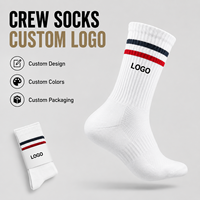 Chaussettes en coton personnalisées OEM pour hommes, design personnalisé, rayures, chaussettes de sport personnalisées pour la salle de sport