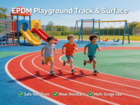 Granulés de caoutchouc EPDM pour le tennis de table et les sentiers de fitness, surface de sol sportive extérieure antidérapante à toucher doux