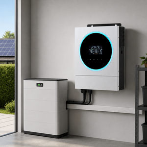 Système solaire hybride double 6 kW 48 V On/Off Grid avec sortie simple, onde sinusoïdale pure, efficacité de 97 %, VMIV TWIN 6000-48 - Product Image 1