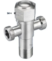Vanne d'angle à haute pression 3/8 avec accessoire de cuisine pour robinet de corps en acier inoxydable à noyau en céramique