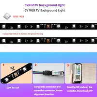 Barre lumineuse LED RGB pour jeux immersifs, kit maison intelligente, télécommande, éclairage de bureau pour salon, jeux immersifs RGB